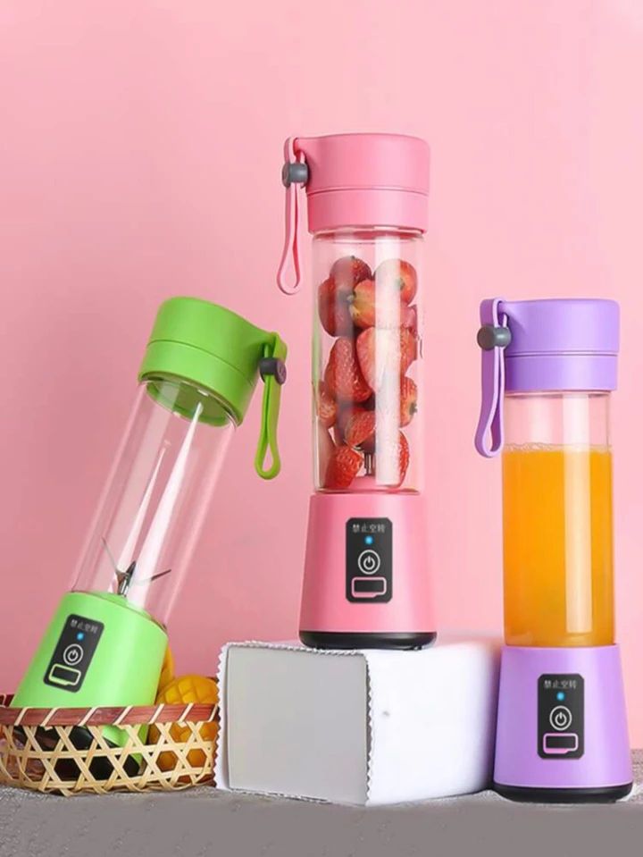 Umar Mart portable electric rechargeable juicer blender for kitchen accessories, compact design with blending container and control buttons